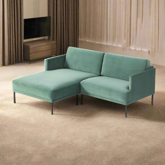 2 Seater Fabric sofa for TV room or Living room - Sea Green