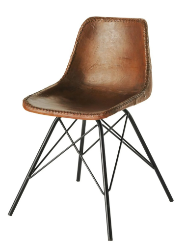 Dinning Chair - Study Chair - Leather Cladded Seat
