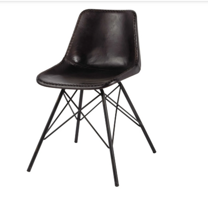 Dinning Chair - Study Chair - Leather Cladded Seat