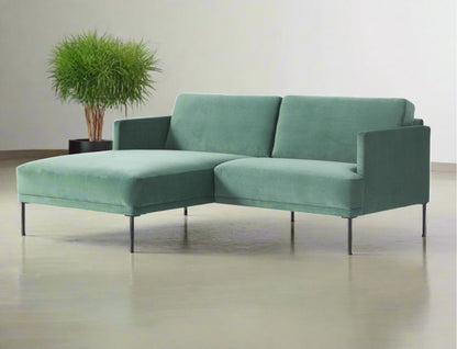 2 Seater Fabric sofa for TV room or Living room - Sea Green