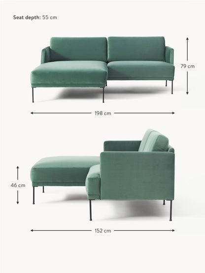 2 Seater Fabric sofa for TV room or Living room - Sea Green